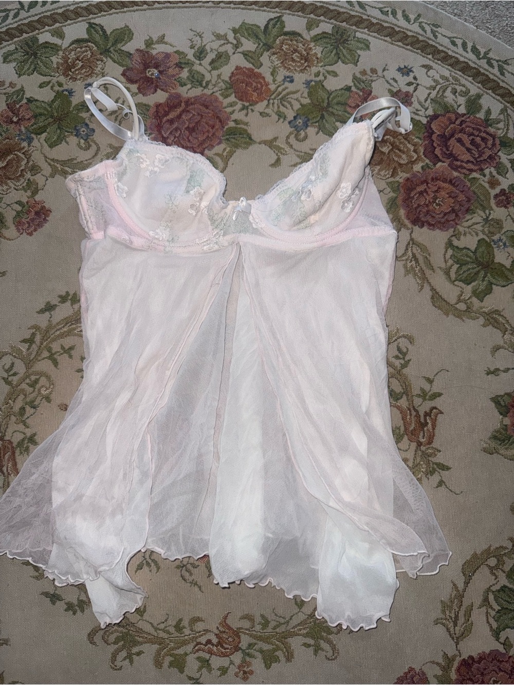 White baby doll corset top